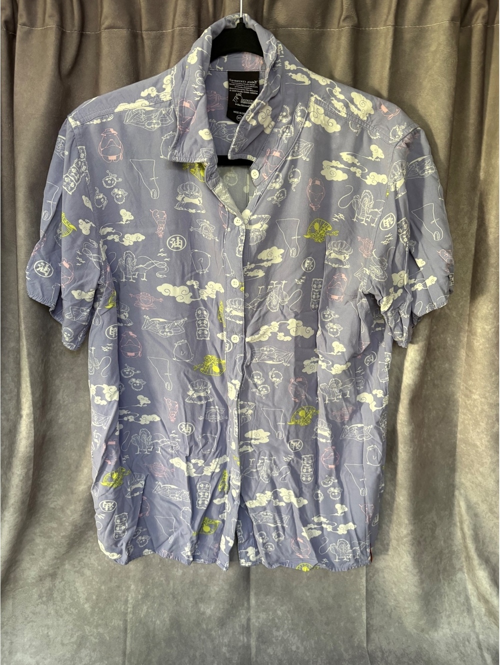 Her Universe Spirited Away Button Up Shirt Studio Ghibli Rayon Womens Medium